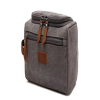 Trousse de Maquillage de Voyage Personnalisée en Toile de Coton Vintage Durable et Tendance avec Fermeture Éclair, Logo Personnalisé, Idéale pour Hommes
