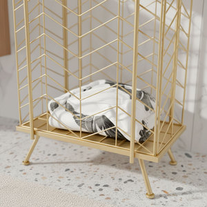 KPT68030 Bathroom Shelves with Iron Frame and Storage <b>Basket</b> Practical and Stylish - Product Image 4