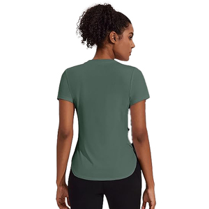 T-shirt pour femme en polyester, maille respirante, séchage rapide, confortable, flexible, respirant, doux pour le toucher, idéal pour les climats doux - Product Image 4