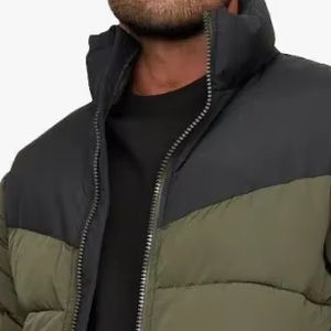 Nueva Chaqueta de Hombre con Cuello Alto, 100% Poliéster, Acolchada, con Cierre de Cremallera, Impermeable, Resistente al Viento y Cálida - Product Image 6