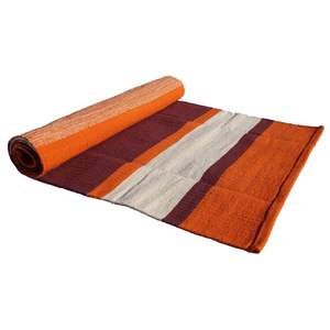 Tapis de yoga en coton biologique naturel 100% fait à la main pour un yoga, un pilates, une remise en forme et une méditation durables - Product Image 6