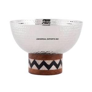 Cuenco decorativo de lujo para chocolate de metal, cuenco dulce martillado con acabado en negro y dorado, cuenco clásico elegante nuevo cuenco de chocolate elegante - Product Image 6
