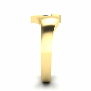 Bague Claddagh moderne en argent sterling 925 plaqué or avec diamant rond en édition limitée pour les femmes à la mode au meilleur prix - Product Image 5