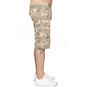 Shorts cargo décontractés pour hommes de meilleure qualité avec poche latérale coupe ample 100% coton motif solide méthode de tissage non tissé - Product Image 3