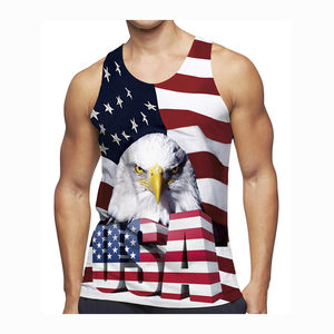 เสื้อกล้ามออกกำลังกายของผู้ชายเสื้อกล้ามแบบซับลิเมชันเสื้อกีฬาสำหรับวิ่งออกกำลังกายในยิม - Product Image 1