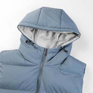 Veste matelassée décontractée pour hommes de haute qualité gilet hiver solide lavé laine respirant service OEM - Product Image 3
