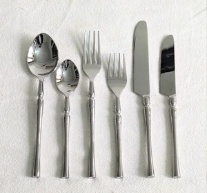 Ustensiles de cuisine en acier inoxydable Ensemble de couverts entièrement en métal Design argent Outils de couverts Finition brillante Design Ensemble de couverts - Product Image 1