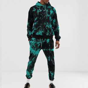 Chándal teñido con lazo para hombre de mejor diseño, cómodo, transpirable y sostenible, alta demanda, tendencia, patrón sólido, conjuntos de talla grande - Product Image 1