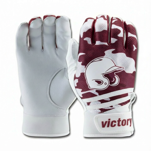 Guantes de Béisbol de Cuero con Diseño Personalizado al por Mayor, Ventilación y Malla Elástica en la Parte Trasera, MOQ Bajo, Guantes de Bateo de Softbol con Estampado Elegante - Product Image 6