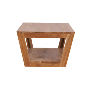 Mesa de Centro de Madera de Teca Maciza de Estilo Moderno, Centro de Mesa Minimalista Atemporal para Decoración del Hogar - Product Image 4