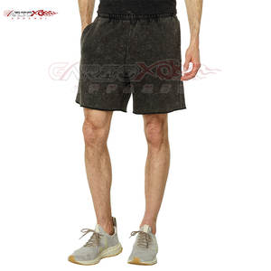 กางเกงขาสั้นลำลองผู้ชายลายฟอกสี 100% ผ้าฝ้าย น้ำหนักเบา ระบายอากาศ แห้งเร็ว ความยาวระดับเข่า มีเชือกผูก - Product Image 4