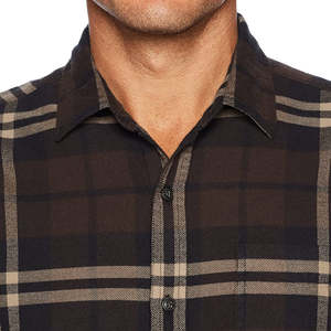 Customise Logo Long Sleeve Flannel <b>Shirt</b> Men Fashion Design Casual Fabric Plaid <b>Shirts</b> - Product Image 5