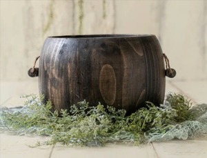 Cuenco de madera hecho a mano Vintage, accesorios para sesión de fotos para recién nacidos, cama infantil clásica, precio a granel para sesiones de fotos de niños - Product Image 4