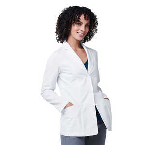 Unisex Long-Sleeved Woven Cotton Polyester Breathable Stretch Lab <b>Coats</b> Comfortable Hospital Uniform for Doctors and Nurses - Product Image 1