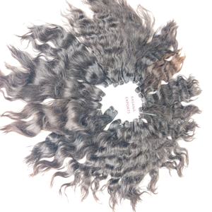 Indien vierge Remy ondulé traitement de gros aucun tissage femmes couleur naturelle cheveux femmes noires cuticule aligné cheveux humains - Product Image 1