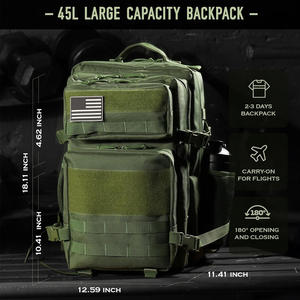 Sac à dos tactique de haute qualité avec logo personnalisé, impression, broderie, randonnée en plein air, camping, équipement de voyage, fournisseur d'usine OEM - Product Image 2