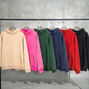 Vente en gros Sweats à capuche zippés vierges Pull unisexe de haute qualité Sweat à capuche zippé en polaire surdimensionné délavé à l'acide OEM personnalisé - Product Image 4