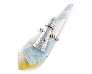 Anneau de serviette phare en aluminium Mer côtière Océan pour centres de table de mariage Anneau de serviette de table unique pour la décoration intérieure - Product Image 3