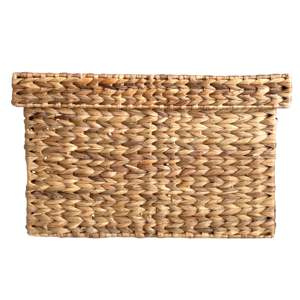 Caja de mimbre Eceng Zara con tapa - Product Image 1