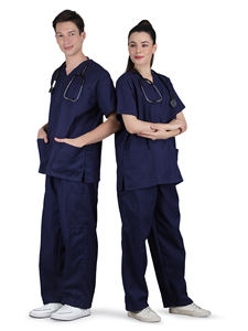Conjunto médico unisex antibacteriano, Top y pantalones, tela de algodón polivinílico, tamaño personalizado para uniformes de hospital (mujeres y hombres) - Product Image 4