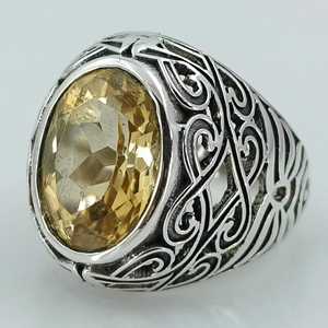 925 Sterling <b>Silver</b> Citrine <b>Ring</b> November Birthstone Promise <b>Statement</b> <b>Ring</b> with Natural Yellow Gemstone Handmade Jewelry-Gift - Product Image 5