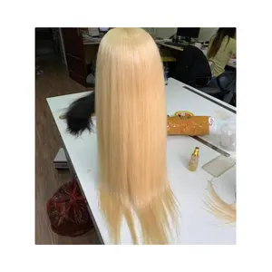 Venta al por mayor de cabello humano a todo color, peluca recta de encaje completo 100% cabello humano vietnamita hecho en Vietnam 2024