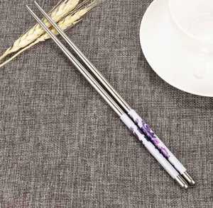 luxury Design Brass Gold and Pink Color Cutlery of Eleven Pieces <b>Knife</b> Fork Spoon and Chopstick - Product Image 1