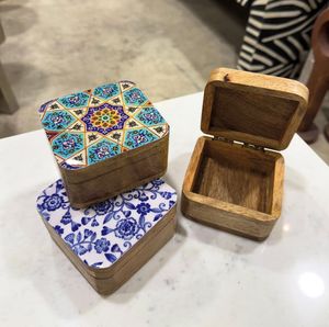 Conception personnalisée nouvelle boîte en bois porte-encens fait à la main Bakhoor Mubakhra brûleur pour la maison bureau mosquée parfum utilisation - Product Image 5