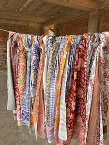 Venta al por mayor lotes de pareos hecho a mano bloque impreso 100% pareos de algodón para mujeres estampado floral hermosos pareos, pareos, bufanda - Product Image 2