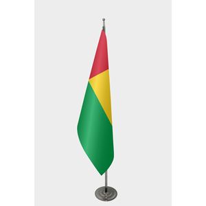Drapeau d'intérieur officiel de la Guinée-Bissau personnalisable 3x5 pieds, drapeau mondial en polyester numérique, pour l'assurance automobile et les entreprises - Product Image 1