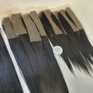 Extensiones de cabello humano de alta calidad 10A Vietnam para Swiss Transparent HD para cierre Frontal de encaje varios tamaños 13x6 13x4 4x4 - Product Image 1
