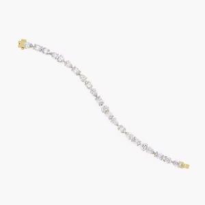 Tennis Bracelet Classic Diamond Moissanite 14k Dainty Yellow Gold Diamond Wedding Jewelry Perfect <b>Gift</b> - Product Image 3