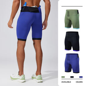 Pantalones cortos de compresión para correr para hombre, pantalones cortos ajustados con bolsillos de alta elasticidad para ejercicio de verano, envío DDP - Product Image 1