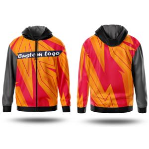 OEM Sweat à capuche d'hiver pour hommes grande taille Sublimation personnalisée Broderie à glissière imprimée en 3D 100% polyester Impression numérique écologique - Product Image 5