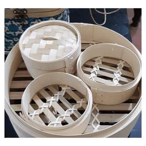Vaporera de Bambú, Cesta de Vaporera de Bambú Hecha a Mano para Verduras, Mariscos, Dumplings y Cocina, Hecho en Vietnam - Product Image 2