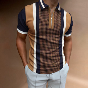 Wholesale High Quality Unisex Breathable Knit Polo <b>Shirts</b> Polyester Cotton Sublimated Custom <b>Zip</b> Up Polo <b>Shirts</b> - Product Image 6