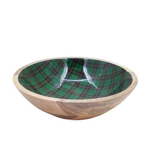 Bol rond en bois de manguier, couleur blanche et naturelle, pour la cuisine et la décoration de table, personnalisé en vrac - Product Image 2