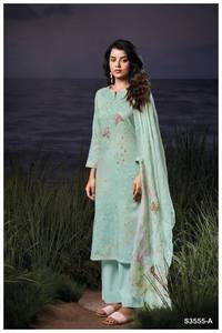 Costume Salwar Kameez brodé en coton de qualité supérieure Collection d'impression de la culture indienne pakistanaise Vêtements de fête au prix de gros - Product Image 2