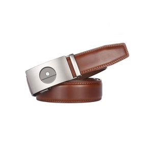 OEM personalizado al por mayor vestido de los hombres Split cinturón de cuero de vaca genuino con automático para hebilla de material de acero - Product Image 6