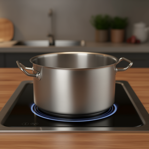 Casserole en acier inoxydable Ballarini Professional Series 9200 Satin Chrome 28 cm, ustensile de cuisine essentiel - Product Image 3