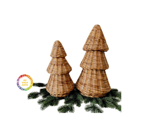 Adornos navideños de ratán de Vietnam, precio de fábrica, campanas y adornos tejidos a mano para árbol de Navidad - Product Image 2