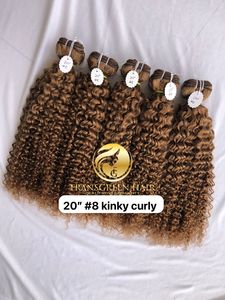 Export Raw Indian Temple Virgin 20'' Colour #8 Kinky <b>Curly</b> Bundles Hair <b>Extension</b> Single Drawn Cuticle Aligned Wholesales Vendor - Product Image 2