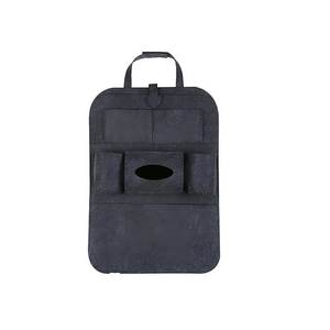 <b>Car</b> Organizer Storage <b>Bag</b> With 4-7 Compartments For Back <b>Seat</b>, Polyester Material, Myrva Brand, Model MYR-ORGDF052go, Black Inte - Product Image 1