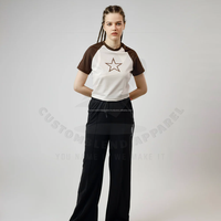 Tops Cortos Formales de Verano 2025, Estilo Vintage, Corte Ajustado, para Mujer, Impresión Personalizada, 100% Algodón, Decoración con Botones y Diamantes, Ecológicos