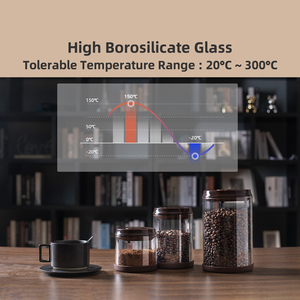 Bocal en verre hermétique pour café, avec couvercle ventilé, couleur ambre, 600 ml, sans BPA, écologique, pour <span class=keywords><strong>le</strong></span> stockage des aliments, vente en gros - Product Image 5