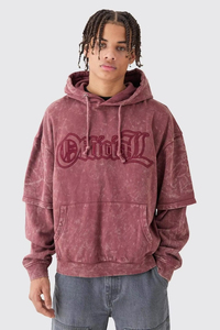 Vintage Acid Wash Hoodies 100% coton personnalisé surdimensionné Streetwear sweat-shirt unisexe pierre teint pull bas quantité minimale de commande commande en gros - Product Image 2