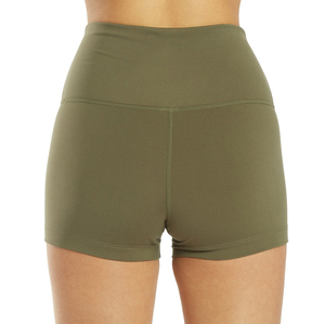 Venta al por mayor de alta cintura de las mujeres gimnasio Fitness pantalones cortos sin costuras Sujetador deportivo conjunto Running leggings, sin costuras, cintura alta - Product Image 3