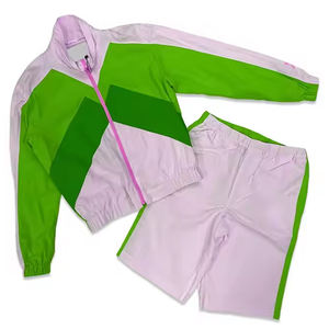 Conjunto cortavientos personalizado para hombre, novedad en conjunto cortavientos transpirable de verano, conjunto informal de empalme de colores, conjunto cortavientos con logotipo propio personalizado - Product Image 2