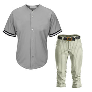 Meilleure qualité de tissu en polyester Vêtements d'entraînement sportif pour hommes Vente directe d'usine Ensemble caractéristique Uniformes de baseball grande taille - Product Image 1