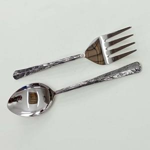 Espejo plateado pulido increíble cena diseño único cucharas y tenedor juego de cubiertos Acero inoxidable Metal decorativo mango largo - Product Image 6